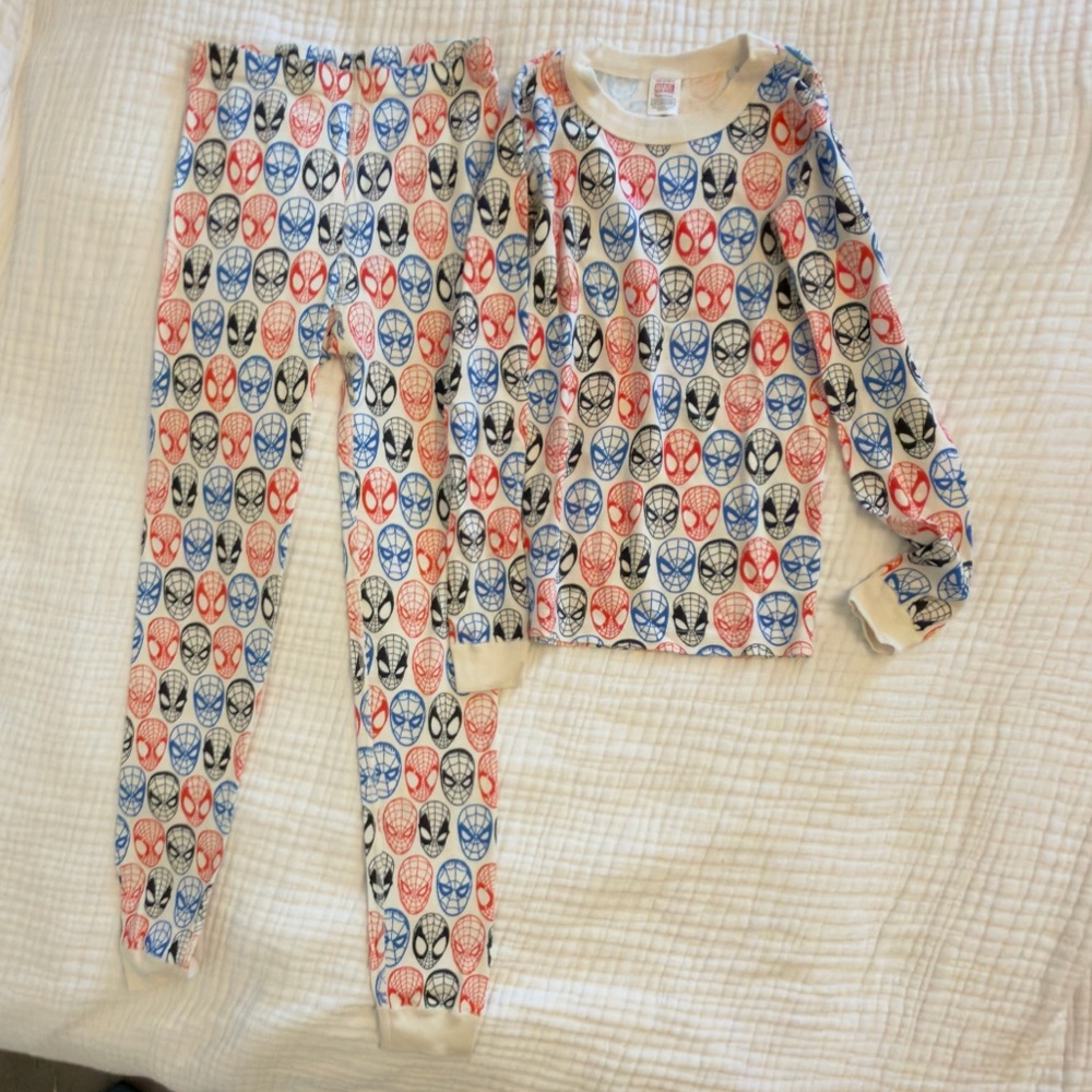 Hanna Andersson Spider-Man Superhero Mask Pajama Set - Red, Blue, Black